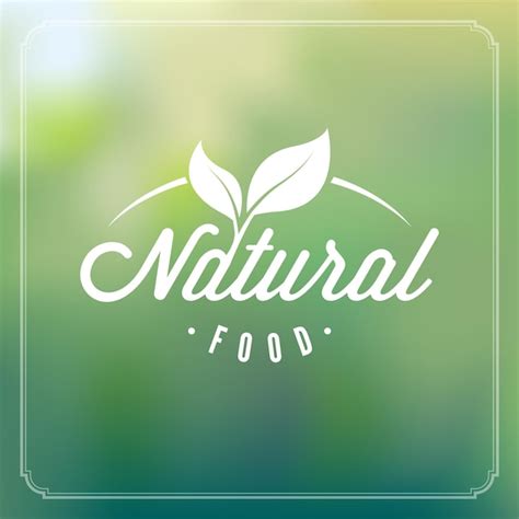 Premium Vector | Natural food organic product logo label sticker