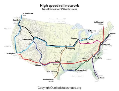 US High Speed Rail Map | High Speed Rail Map of USA