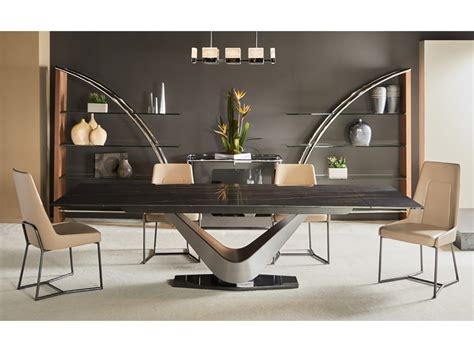 Extendable Ceramic Dining Table Victor by Elite Modern - MIG Furniture