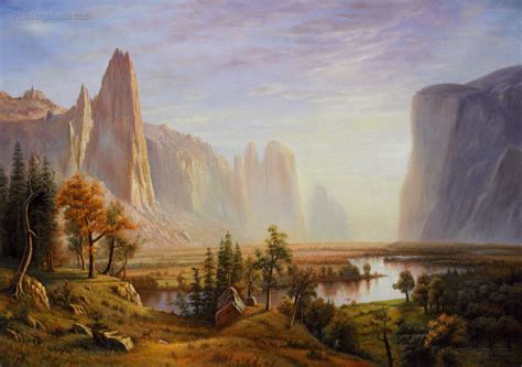 Yosemite Valley California Albert Bierstadt hand-painted | Etsy