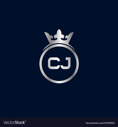 Initial letter cj logo template design Royalty Free Vector