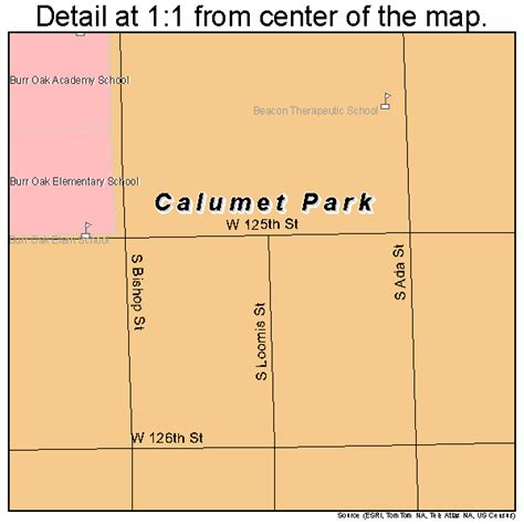 Calumet Park Illinois Street Map 1710513