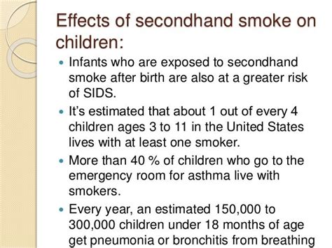 The Effects of Second Hand Smoke