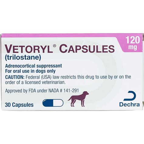 Vetoryl 120 mg, 30 Capsules, Rx - Lambert Vet Supply | Dog, Cat, Horse, Kennel, & Vet Supplies