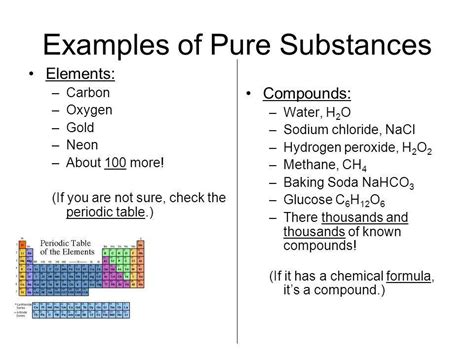 Pure substances found on the periodic table are called what? - brainly.com