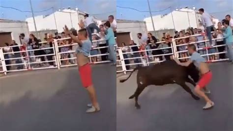 Running Of The Bulls 2023: Raging Bull Thrashes Man During Spanish Festival | Watch