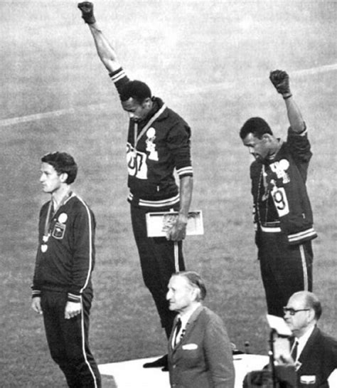 The 1968 Olympics Black Power Salute: African American athletes Tommie Smith and John Carlos ...