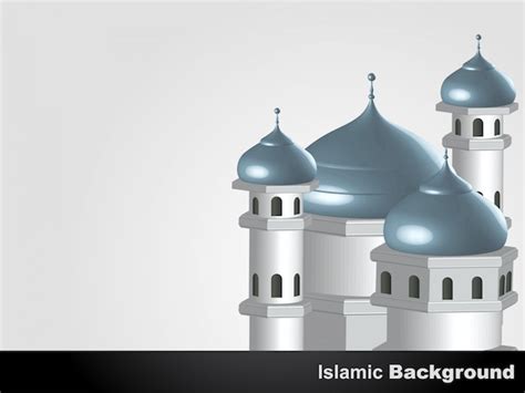 Islamic background with 3d mosque Vector | Free Download