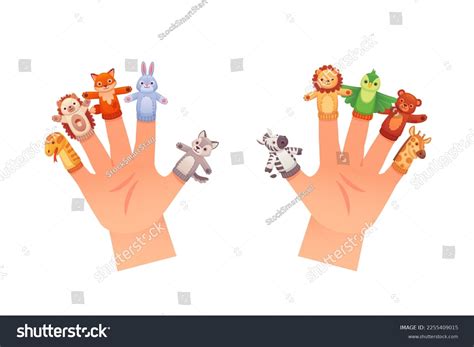 Finger Puppets Cartoon Animal Puppet On Stock Vector (Royalty Free) 2255409015 | Shutterstock