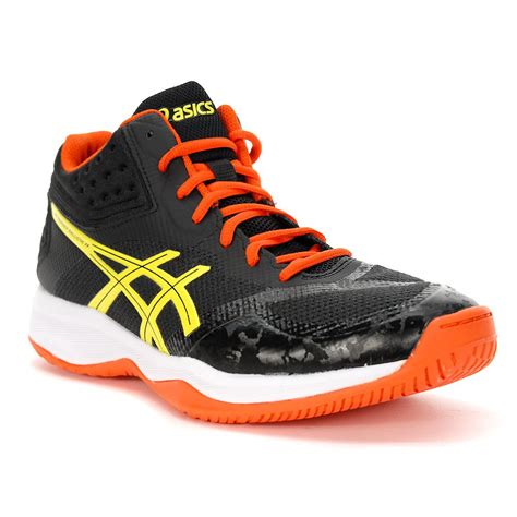 ASICS Men's Netburner Ballistic FF MT Black/Sour Yuzu Volleyball Shoes ...