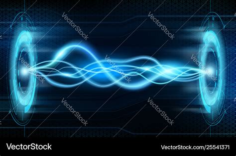 Electrical discharge or plasma arc on futuristic Vector Image