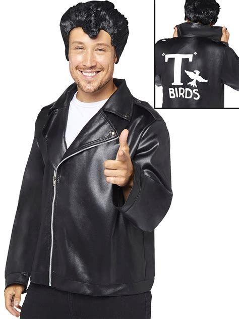 Danny Zuko Men's Licensed Grease T-Birds Costume Jacket ...