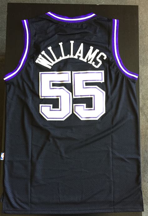 NWT Jason Williams #55 Sacramento Kings Throwback Basketball Jersey Stitched Men - Basketball-NBA