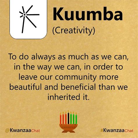 Day 6 of Kwanzaa is Kuumba. Kuumba means Creativity! 🔥🔥🔥🔥🔥🔥 | Kwanzaa principles, Happy kwanzaa ...