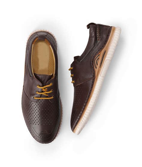 Men's Dark Brown Leather Casual Brogues Shoes