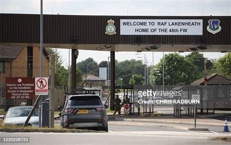 A general view shows the entrance of RAF Lakenheath, home of the US... News Photo - Getty Images