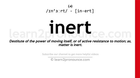 Pronunciation of Inert | Definition of Inert - YouTube