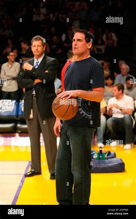 Dallas Mavericks owner Mark Cuban on the sideline against the Los Angeles Lakers during an NBA ...