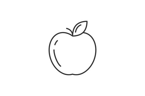 Apple outline icon, an Outline Icon by Saggitarius | Apple outline ...