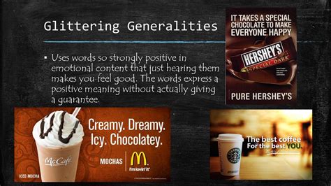 Glittering Generalities Examples In Advertising