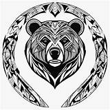 Premium AI Image  Tribal Bear In Intricate Design sketch template