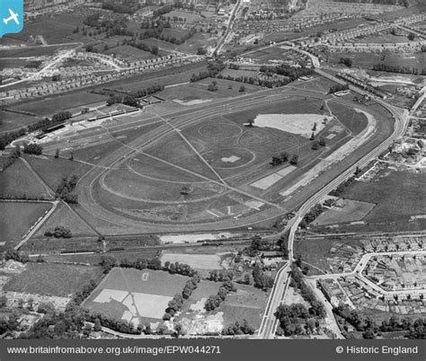 epw044271 ENGLAND (1934). Northolt Park Racecourse and environs, Northolt, 1934 | Britain From Above