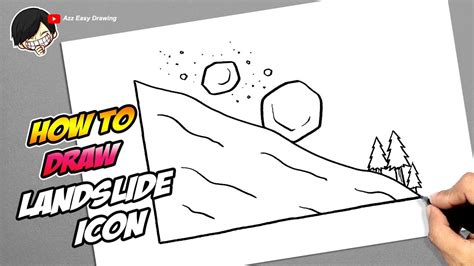 How to draw Landslide Icon - YouTube