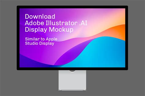 Apple Studio Display Vector Mockup | Streamline