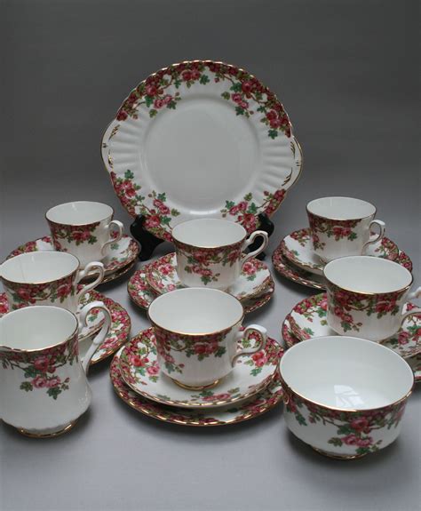 An antique nine piece Royal Stafford bone china tea set- Williams Antiques