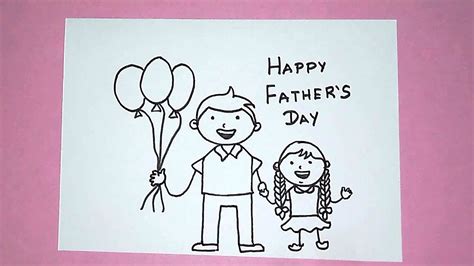 Father's day special drawing || Easy way to draw Father and Daughter ...