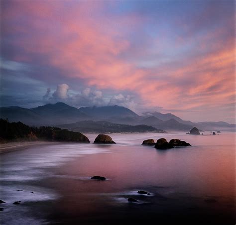 Sunset Over Cannon Beach Photograph by Zeb Andrews