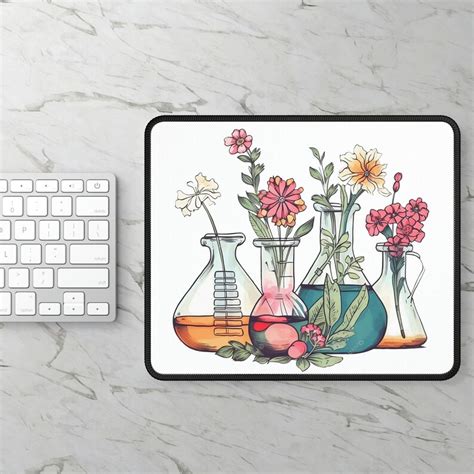 Chemistry Floral Beakers Mouse Pad Laboratory Science Medical - Etsy