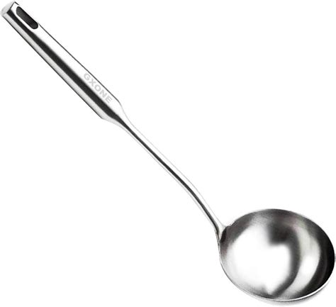 Amazon.com: Soup Spoon Ladle,304 Stainless Steel Cooking Spoon Kitchen Tool For Wok With Hollow ...