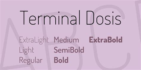 Terminal Dosis Font Family · 1001 Fonts