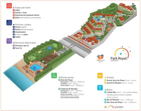 Resort Map | Park Royal Beach Huatulco | Huatulco, Mexico