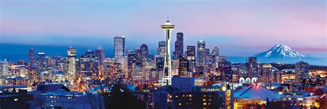 Cityscape: Seattle - 1000pc Panoramic Jigsaw Puzzle by Masterpieces - SeriousPuzzles.com