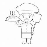 Panadero Boulanger Panaderia Coloriage Panaderos Ocupaciones Oficios  sketch template