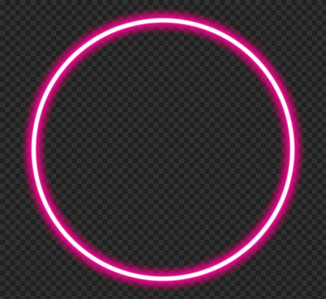 HD Pink Circle Glowing Neon Frame Border PNG | Citypng