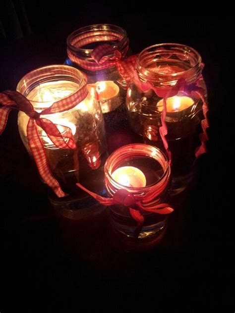 DIY Mason Jar Candle Centerpieces