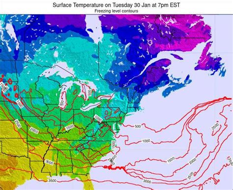 Rhode-Island Surface Temperature on Sunday 25 Apr at 2pm EDT