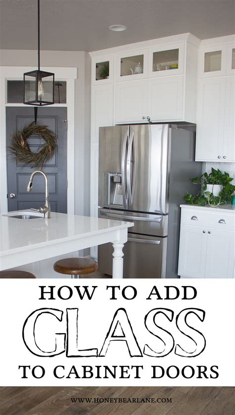 How to Add Glass to Cabinet Doors - Honeybear Lane