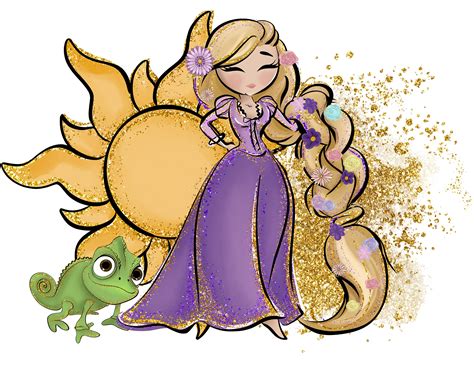 Rapunzel Sublimation, Tangled Clipart, Rapunzel Clipart, Fairytale Princess, Long Hair Princess ...