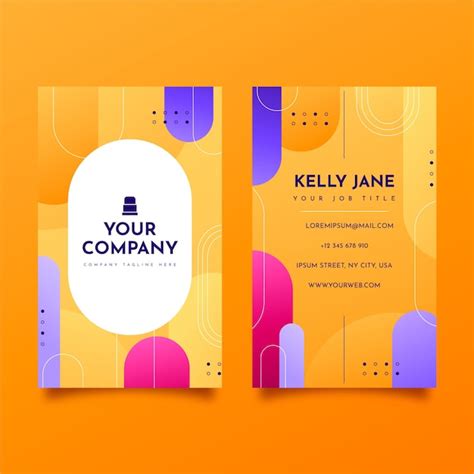 Free Vector | Gradient abstract vertical business card template
