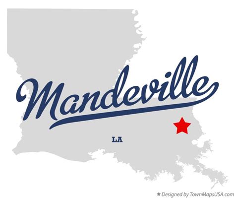 Map of Mandeville, LA, Louisiana