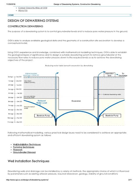 Design of Dewatering Systems | PDF