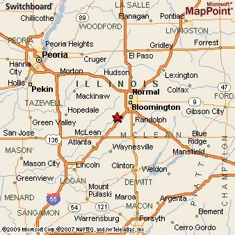 Shirley, Illinois Area Map & More