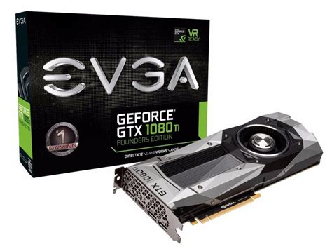 EVGA Nvidia GTX 1080 Ti Founders Edition 11GB GDDR5X Graphics Card - Ebuyer