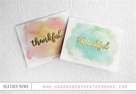 Simple Watercolor Cards - Handmade by Heather Ruwe