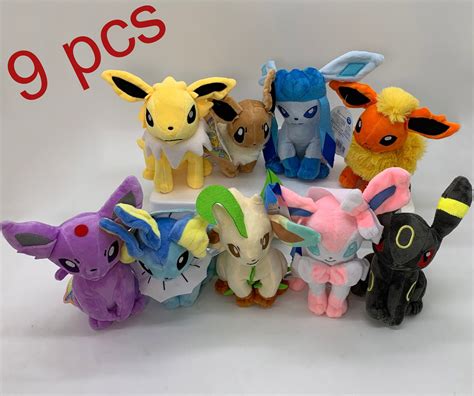 Stuffed Animals & Plush Animals & Figures Toys & Games uiuoutoy Eevee Evolution Vaporeon Jolteon ...