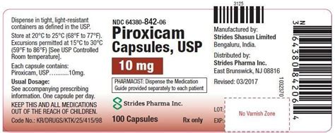 Piroxicam - FDA prescribing information, side effects and uses